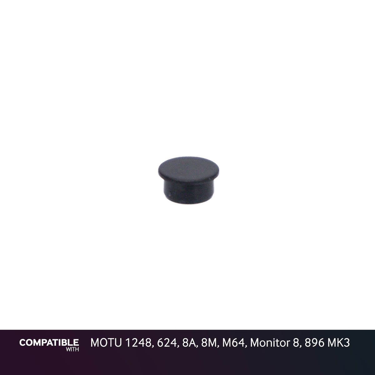 9mm Black Knob Cap for MOTU 1248, 624, 8A, 8M, M64, Monitor 8, 896 MK3