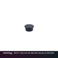 9mm Black Knob Cap for MOTU 1248, 624, 8A, 8M, M64, Monitor 8, 896 MK3