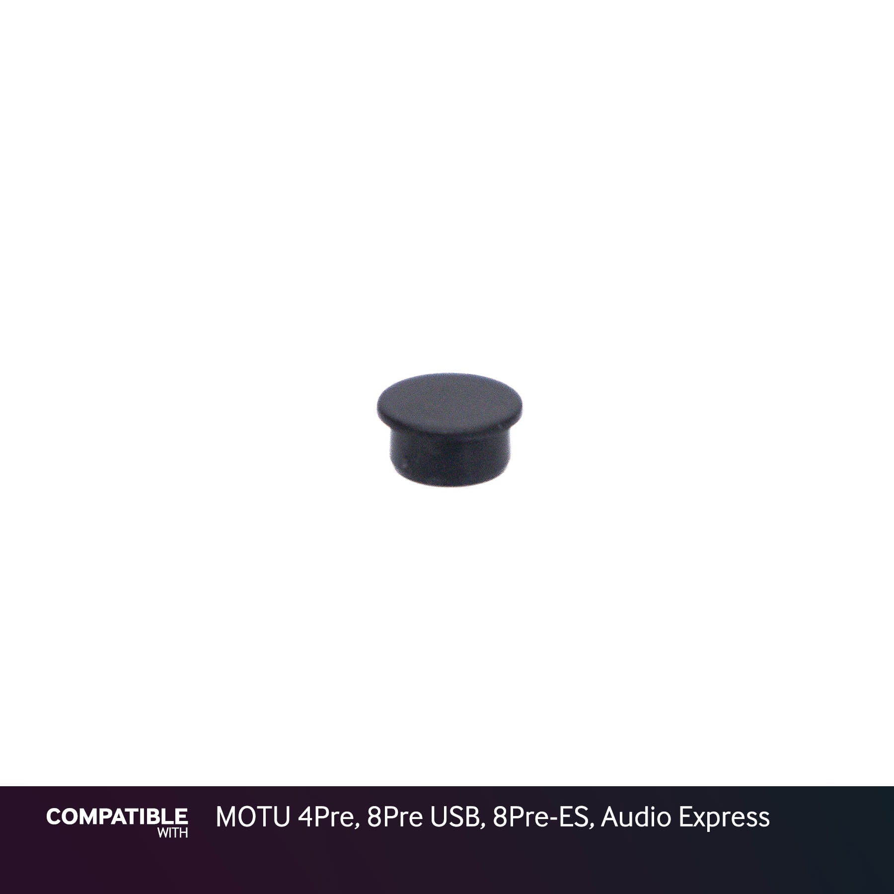 9mm Black Knob Cap for MOTU 4Pre, 8Pre USB, 8Pre-ES, Audio Express