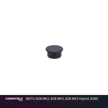9mm Black Knob Cap for MOTU 828 MK2, 828 MK3, 828 MK3 Hybrid, 828X