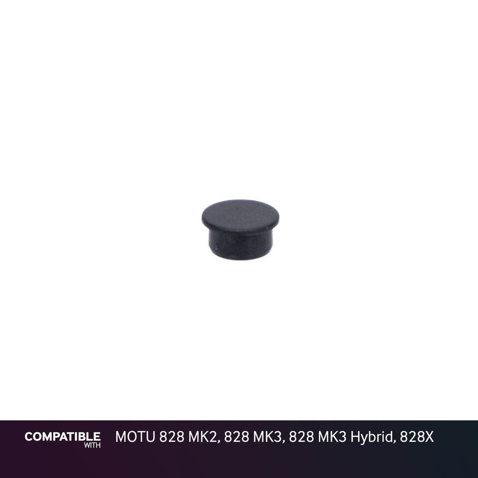 9mm Black Knob Cap for MOTU 828 MK2, 828 MK3, 828 MK3 Hybrid, 828X