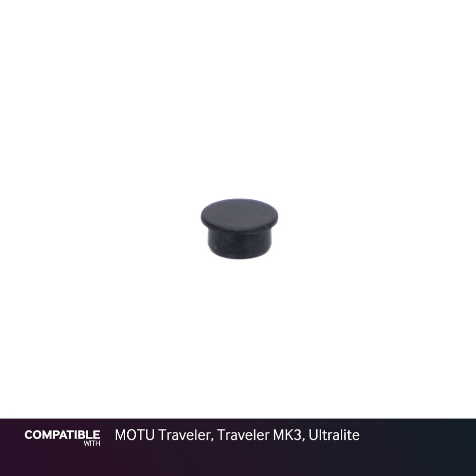 9mm Black Knob Cap for MOTU Traveler, Traveler MK3, Ultralite