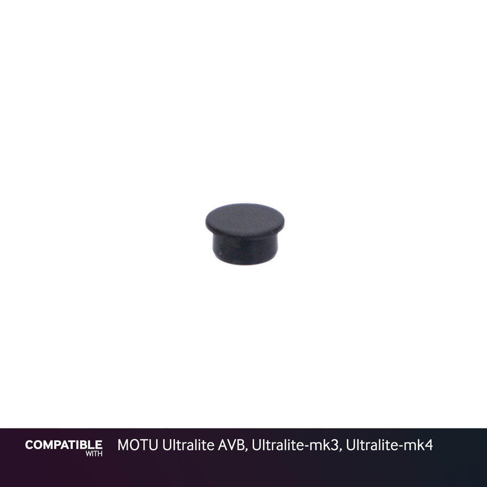 9mm Black Knob Cap for MOTU Ultralite AVB, Ultralite-mk3, Ultralite-mk4
