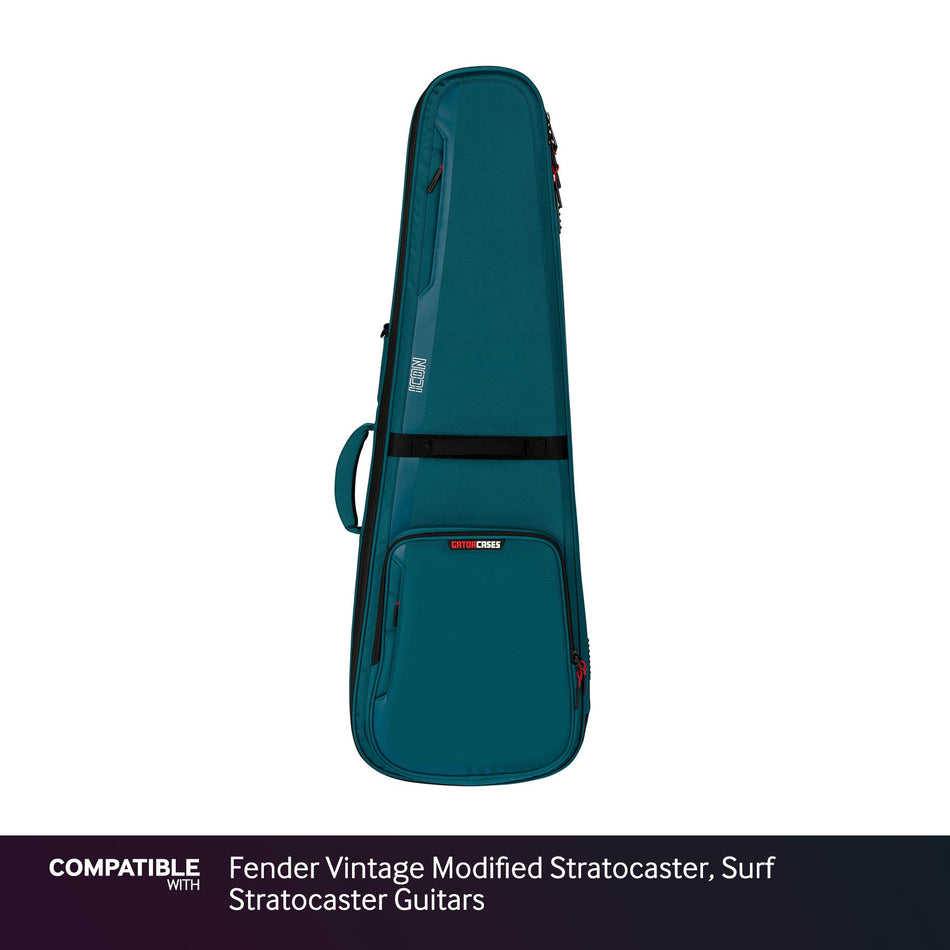 Gator Blue ICON Case for Fender Vintage Modified Stratocaster, Surf Stratocaster Guitars