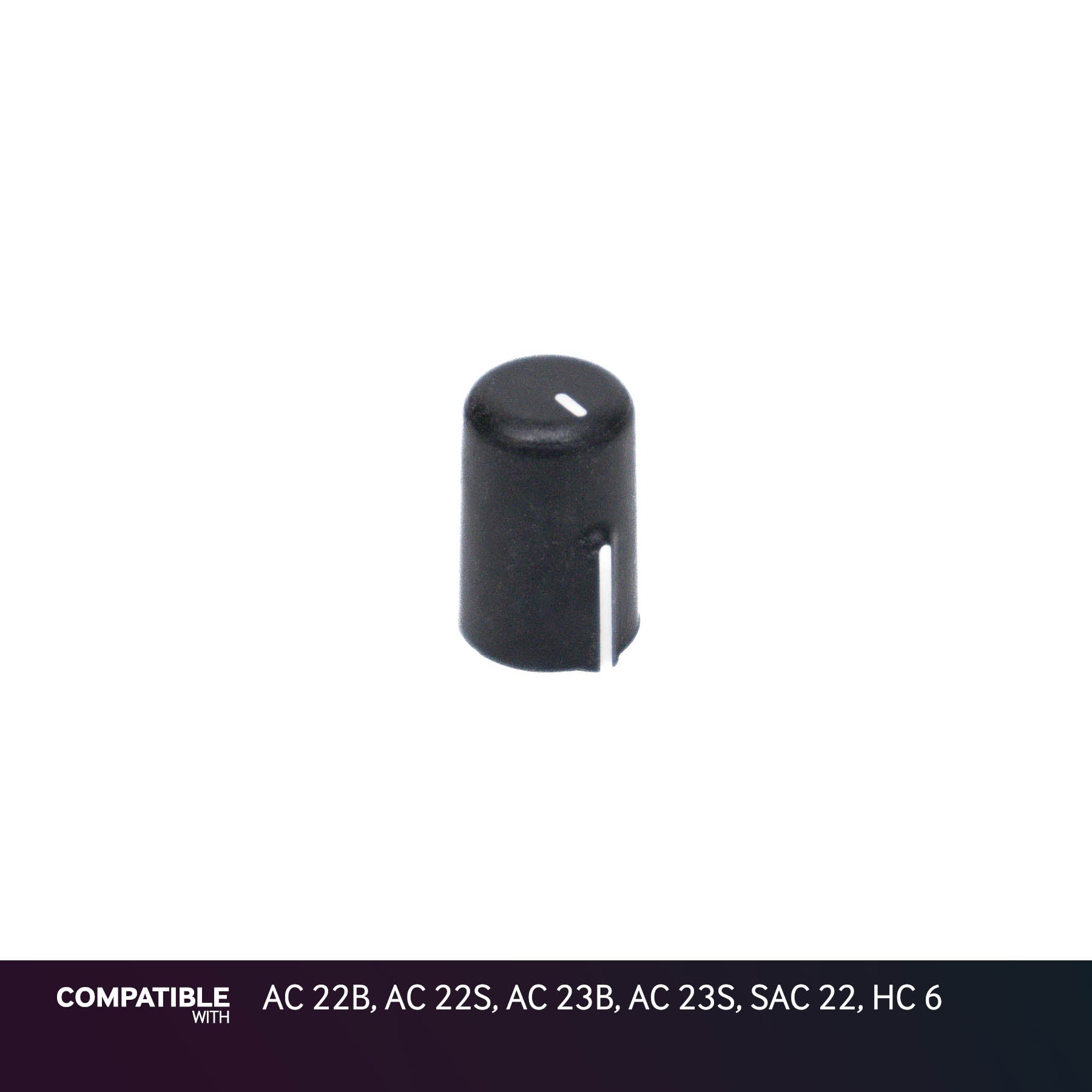 Rane Black Flexi-Fit Knob for AC 22B, AC 22S, AC 23B, AC 23S, SAC 22, HC 6