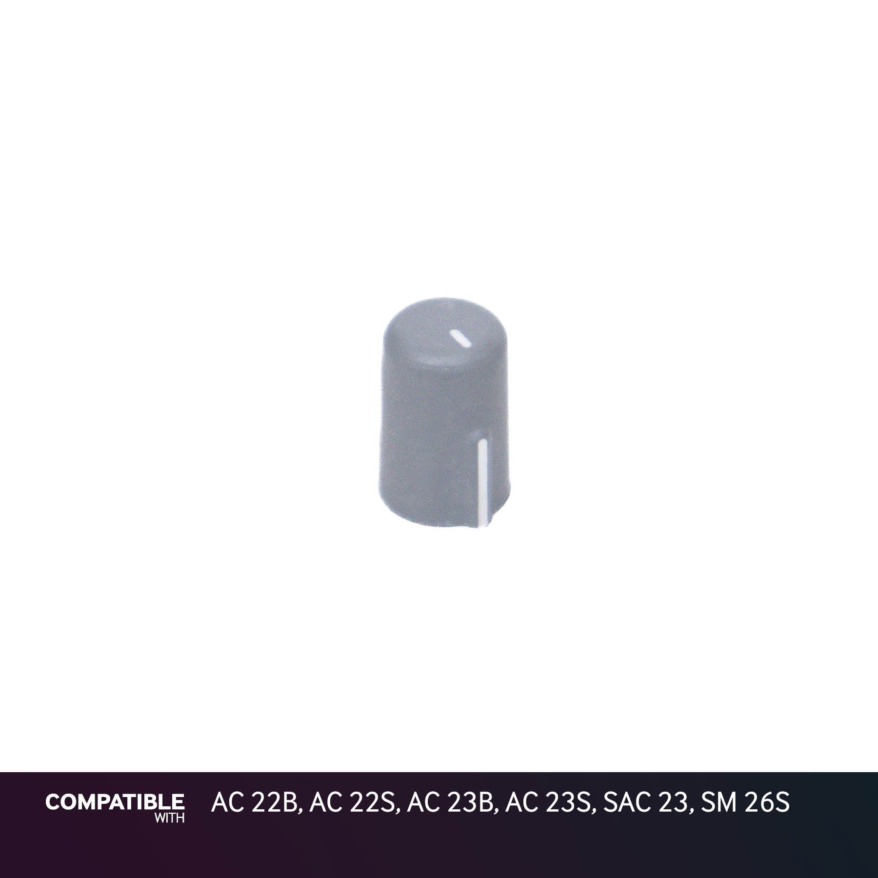 Rane Gray Flexi-Fit Knob for AC 22B, AC 22S, AC 23B, AC 23S, SAC 23, SM 26S
