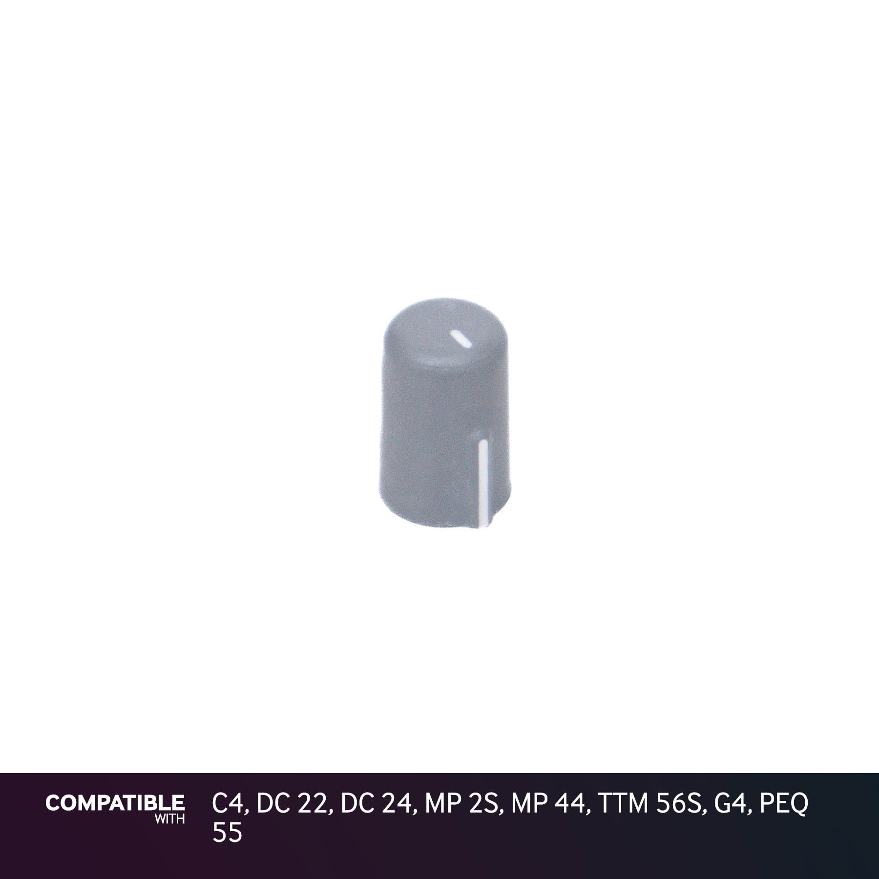 Rane Gray Flexi-Fit Knob for C4, DC 22, DC 24, MP 2S, MP 44, TTM 56S, G4, PEQ 55