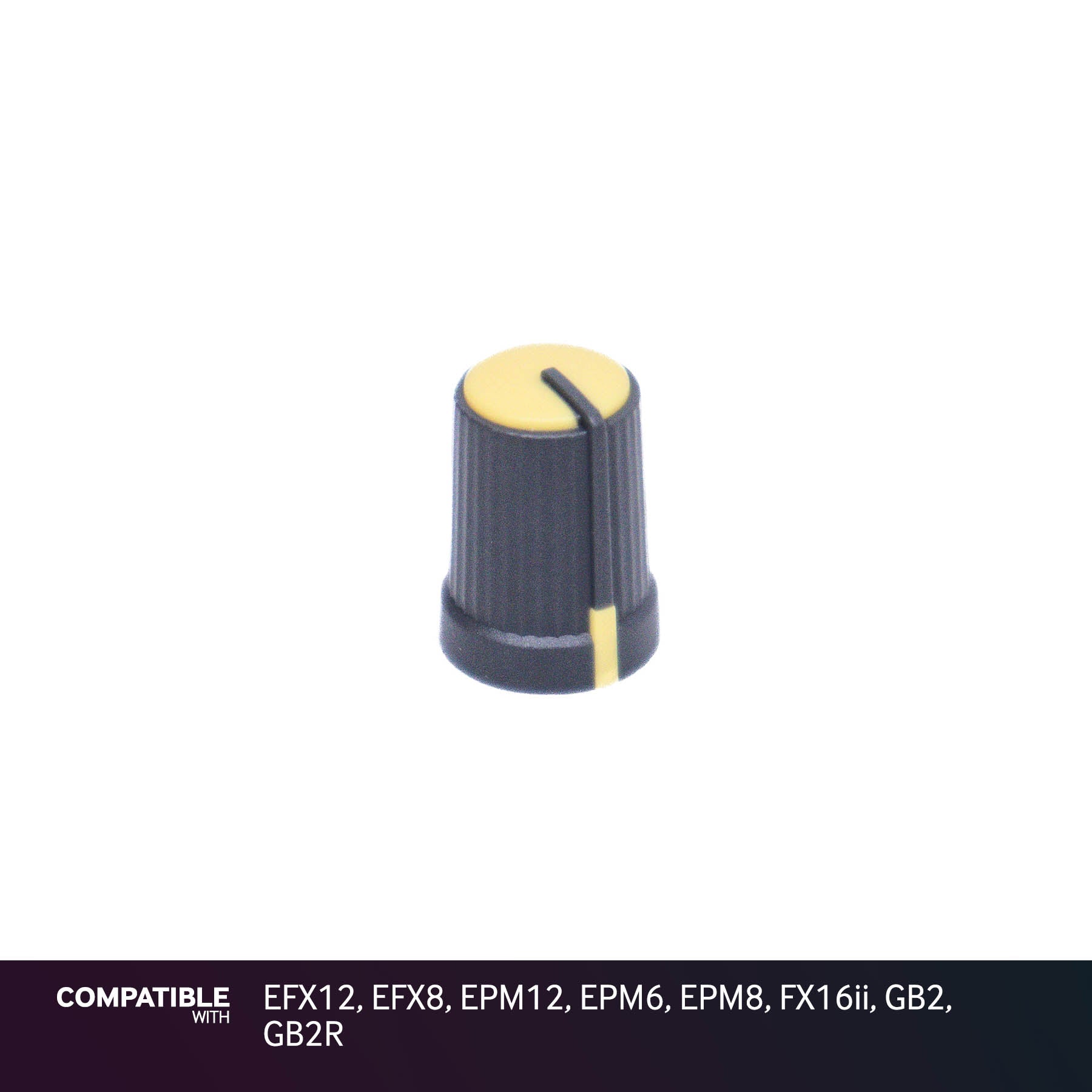 Soundcraft Yellow Pan Knob for EFX12, EFX8, EPM12, EPM6, EPM8, FX16ii, GB2, GB2R