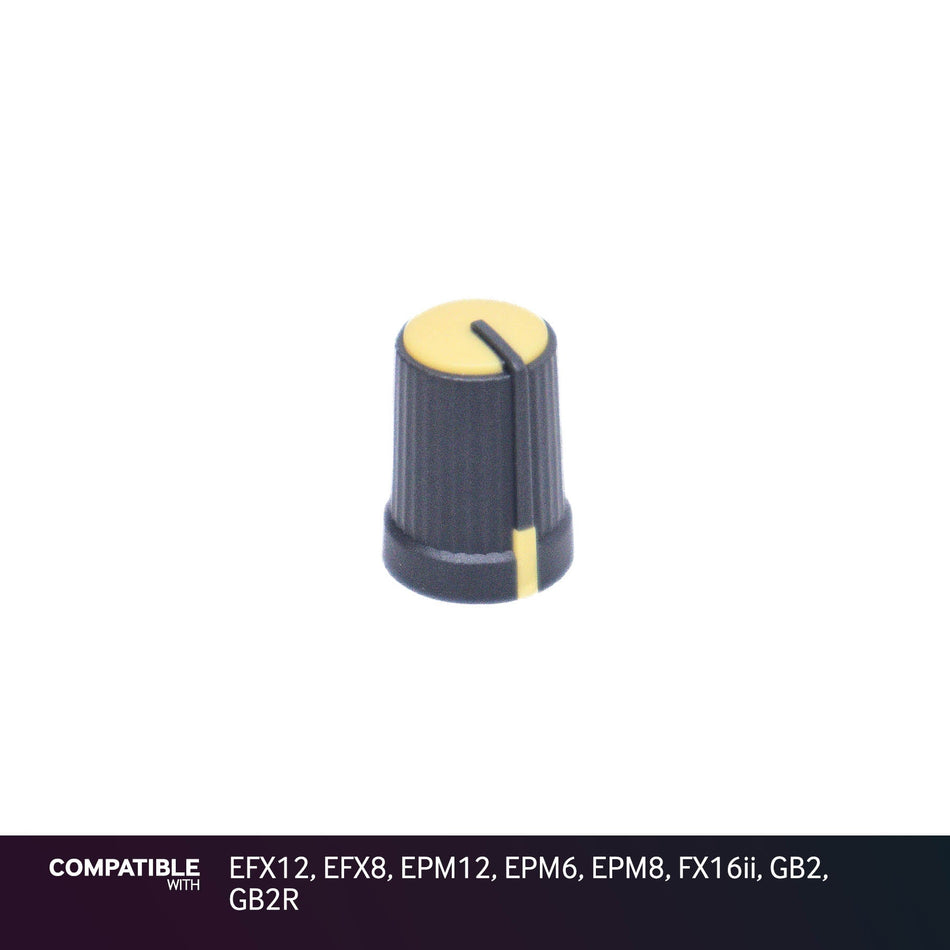 Soundcraft Yellow Pan Knob for EFX12, EFX8, EPM12, EPM6, EPM8, FX16ii, GB2, GB2R