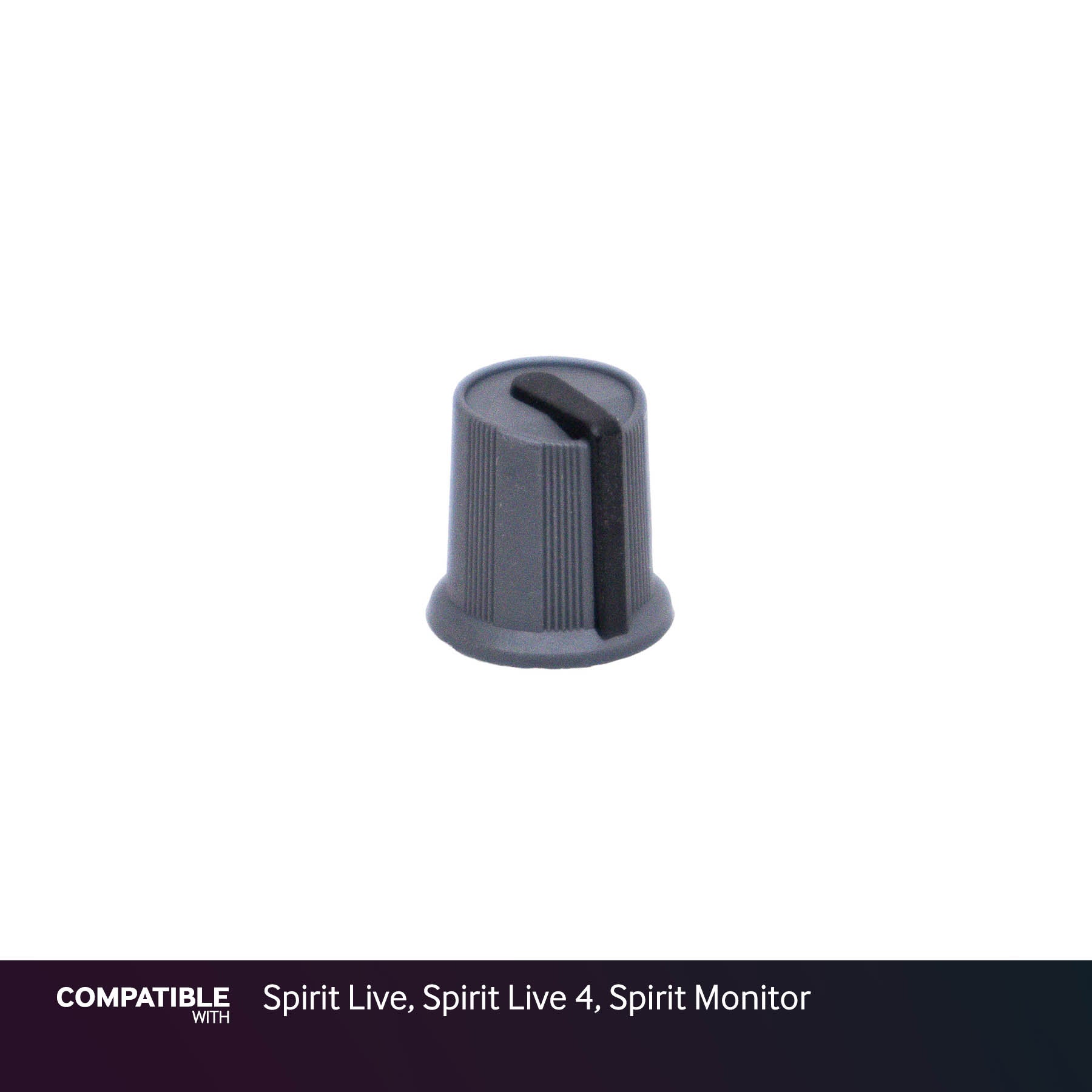 Soundcraft Gray/Black Knob for Spirit Live, Spirit Live 4, Spirit Monitor