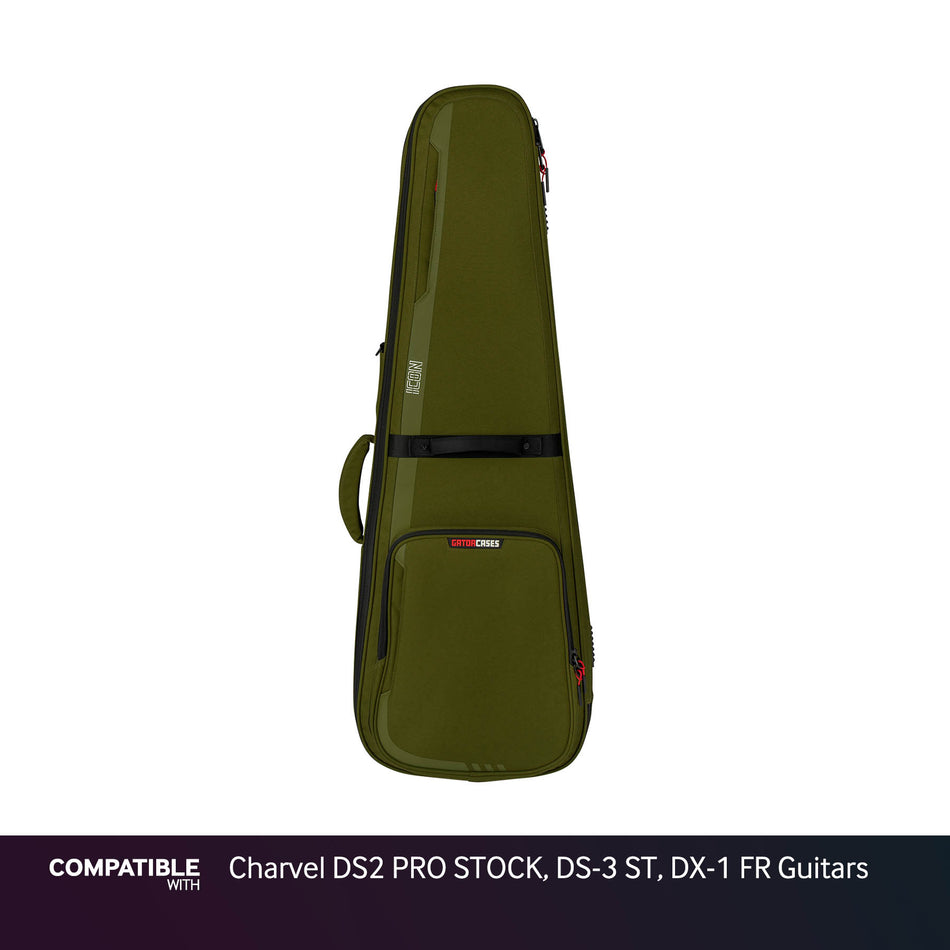 Gator Green ICON Case for Charvel DS2 PRO STOCK, DS-3 ST, DX-1 FR Guitars