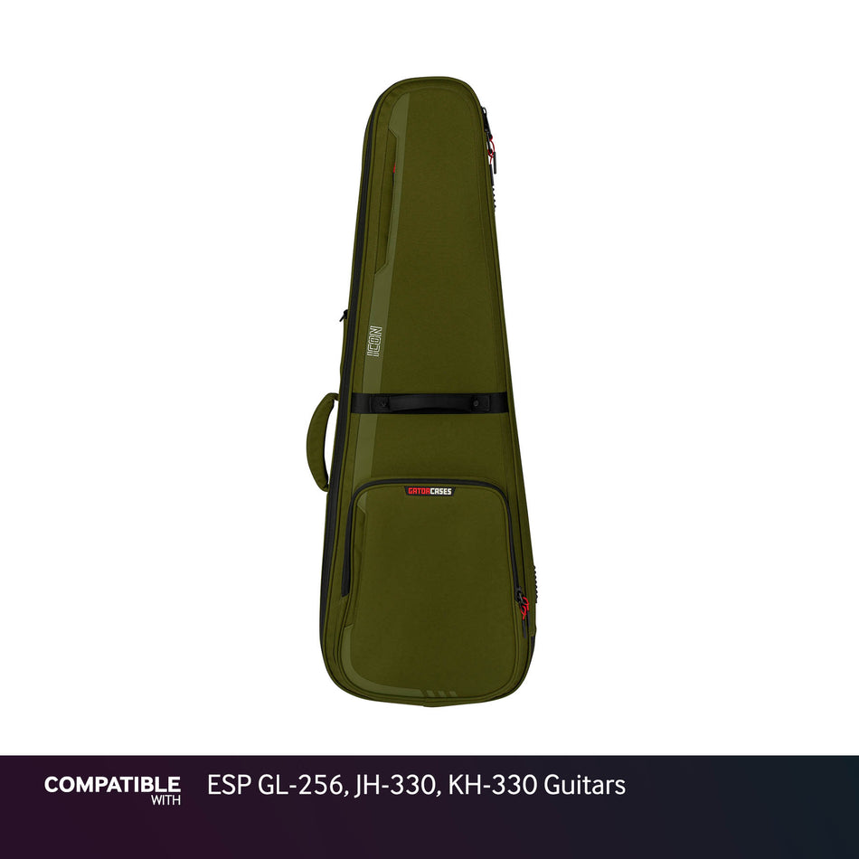 Gator Green ICON Case for ESP GL-256, JH-330, KH-330 Guitars