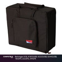 Gator Lightweight 18" x 22" Case for Behringer X18, X1832USB, X2222USB, X2442USB, 1832FX, 2222FX, 2442FX
