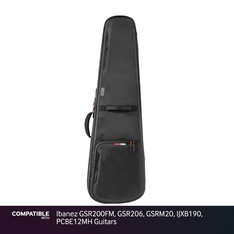 Gator Black ICON Case for Ibanez GSR200FM, GSR206, GSRM20, IJXB190, PCBE12MH Guitars