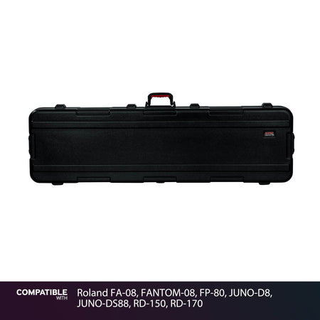 Gator Slim XL Travel Case for Roland FA-08, FANTOM-08, FP-80, JUNO-D8, JUNO-DS88, RD-150, RD-170