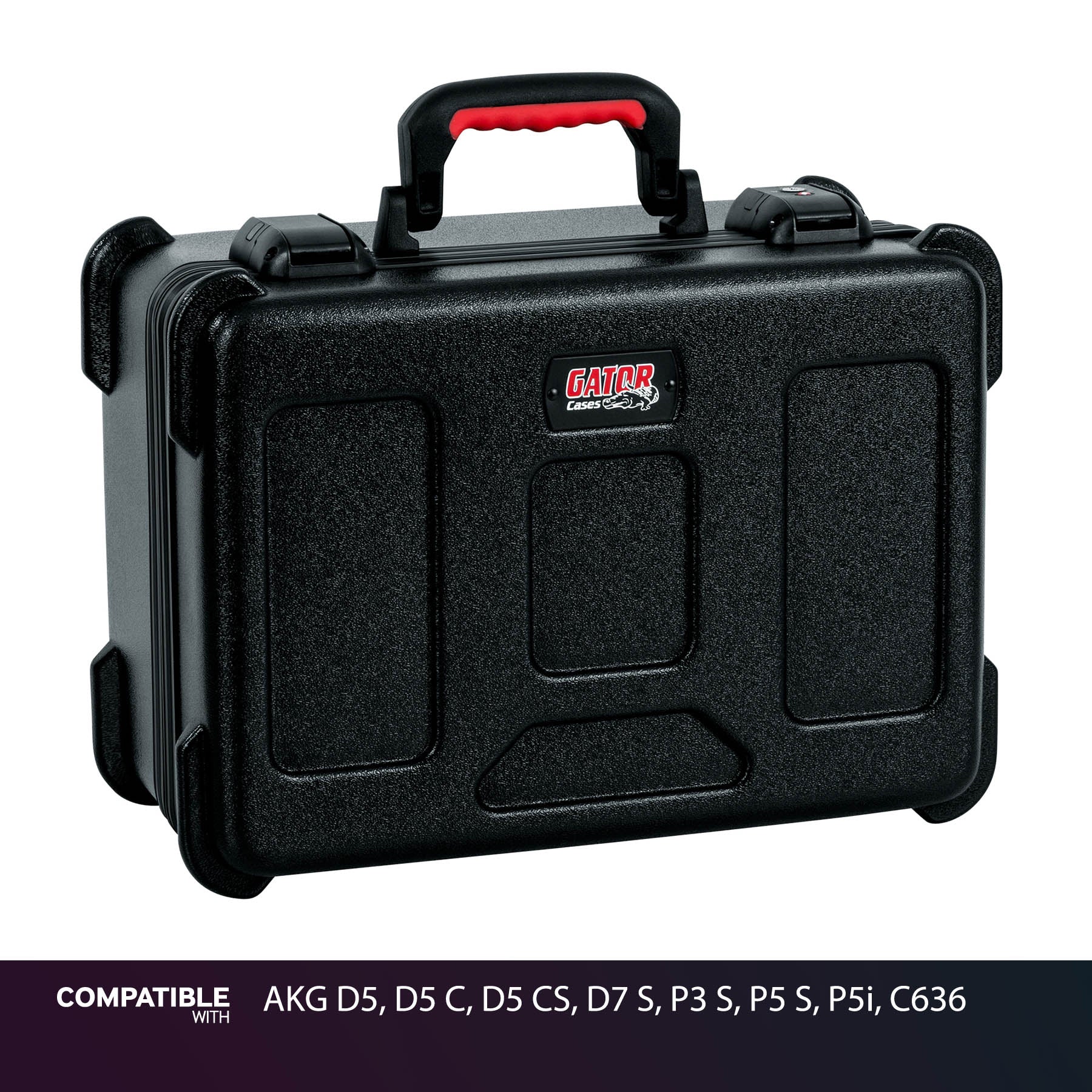 Gator 15 Mic Travel Case for AKG D5, D5 C, D5 CS, D7 S, P3 S, P5 S, P5i, C636