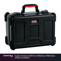 Gator 15 Mic Travel Case for Audio-Technica ATM710, ATM610a, ATM610a/S, ATM510, ATM410
