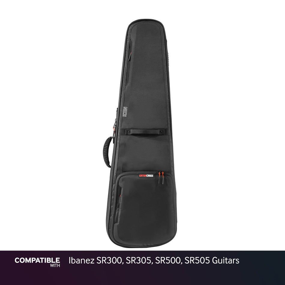 Gator Black ICON Case for Ibanez SR300, SR305, SR500, SR505 Guitars