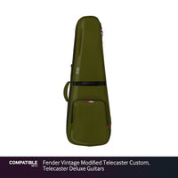 Gator Green ICON Case for Fender Vintage Modified Telecaster Custom, Telecaster Deluxe Guitars