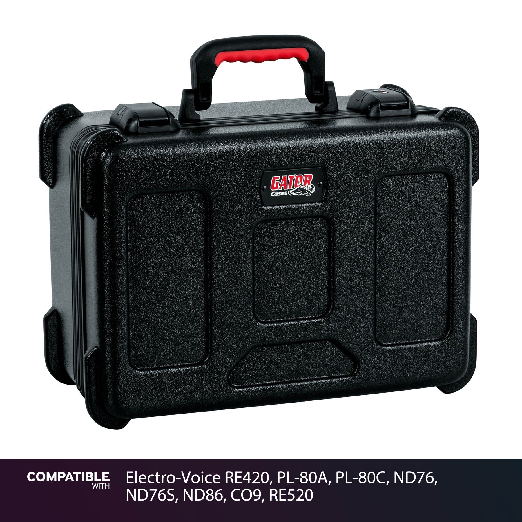 Gator 15 Mic Travel Case for Electro-Voice RE420, PL-80A, PL-80C, ND76, ND76S, ND86, CO9, RE520