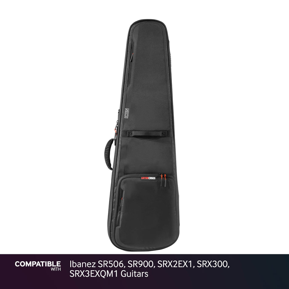 Gator Black ICON Case for Ibanez SR506, SR900, SRX2EX1, SRX300, SRX3EXQM1 Guitars
