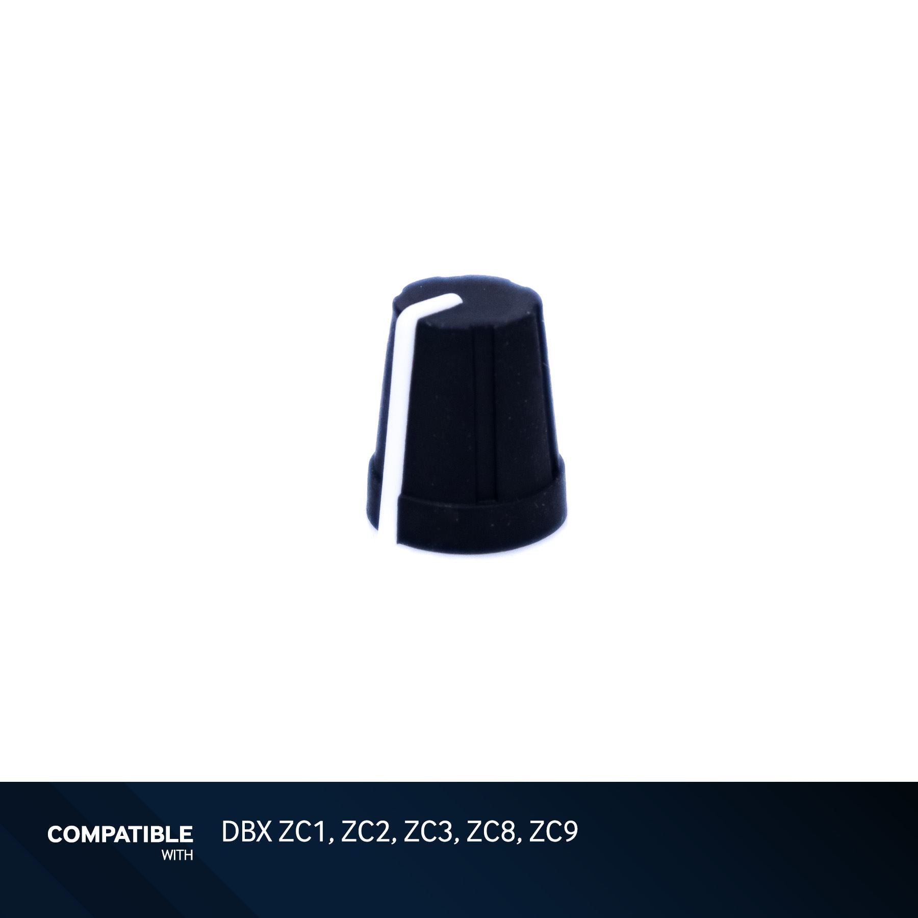 DBX Black Knob with White Line for ZC1, ZC2, ZC3, ZC8, ZC9 – Pixel