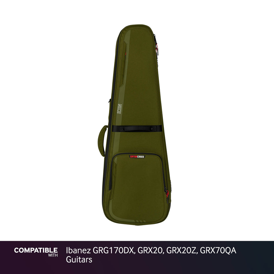 Gator Green ICON Case for Ibanez GRG170DX, GRX20, GRX20Z, GRX70QA Guitars