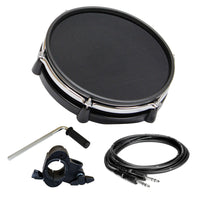 Alesis 10" Dual-Zone Mesh Drum Pad Bundle with Clamp, L-Rod, 1/4" TRS Cable