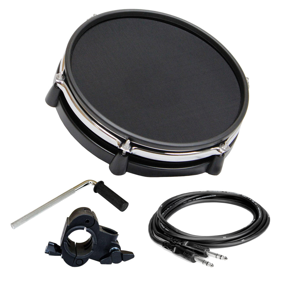 Alesis 10" Dual Zone Drum Pad Bundle with L-Rod, Clamp, 1/4" Cable