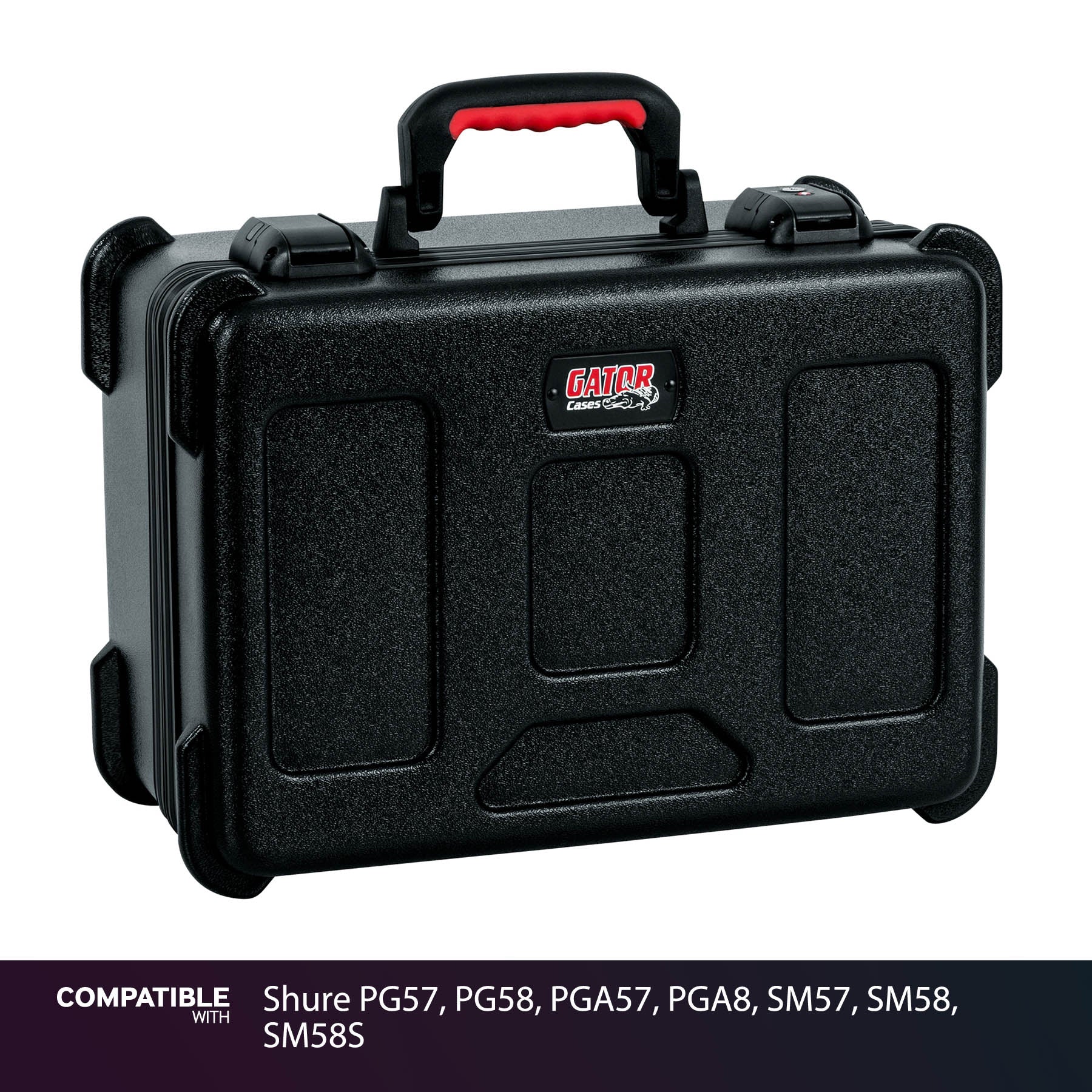 Gator 15 Mic Travel Case for Shure PG57, PG58, PGA57, PGA8, SM57, SM58, SM58S