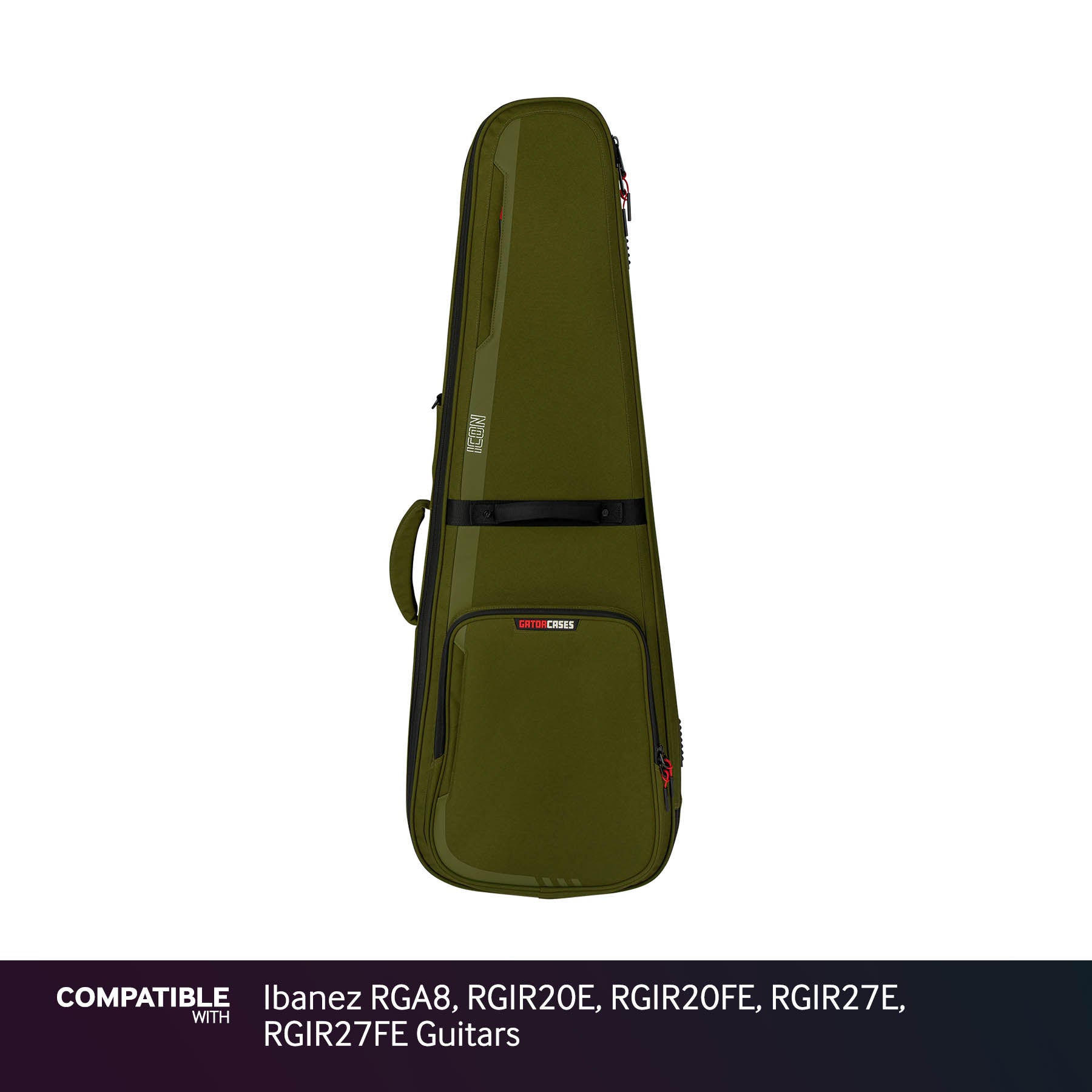 Gator Green ICON Case for Ibanez RGA8, RGIR20E, RGIR20FE, RGIR27E, RGIR27FE Guitars