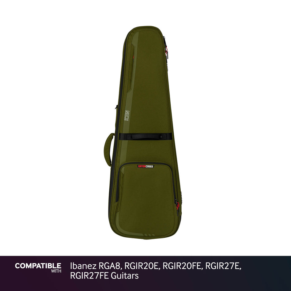 Gator Green ICON Case for Ibanez RGA8, RGIR20E, RGIR20FE, RGIR27E, RGIR27FE Guitars