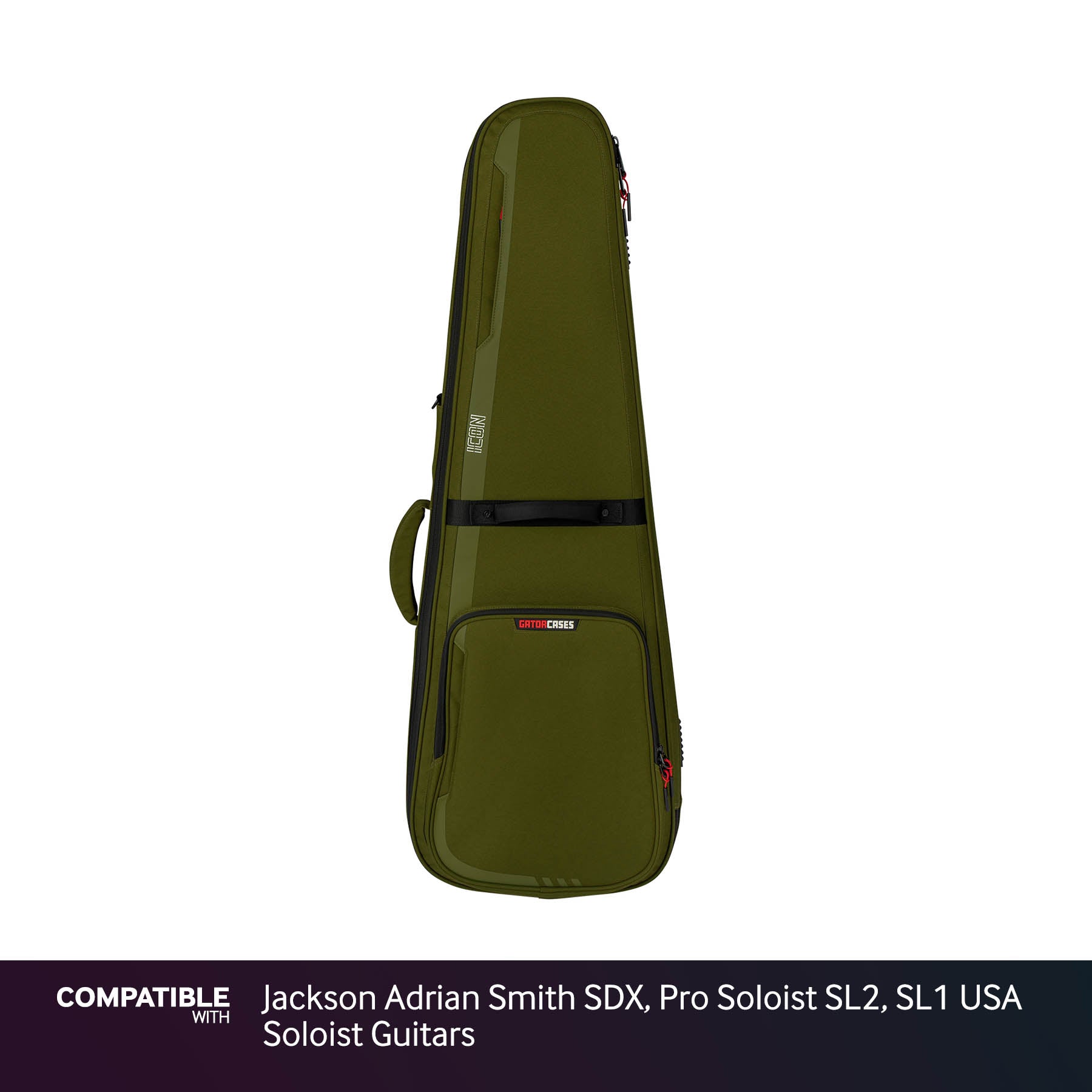 Gator Green ICON Case for Jackson Adrian Smith SDX, Pro Soloist SL2, SL1 USA Soloist Guitars