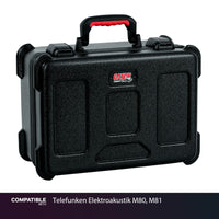 Gator 15 Mic Travel Case for Telefunken Elektroakustik M80, M81