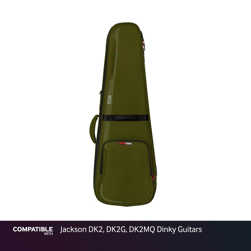 Gator Green ICON Case for Jackson DK2, DK2G, DK2MQ Dinky Guitars