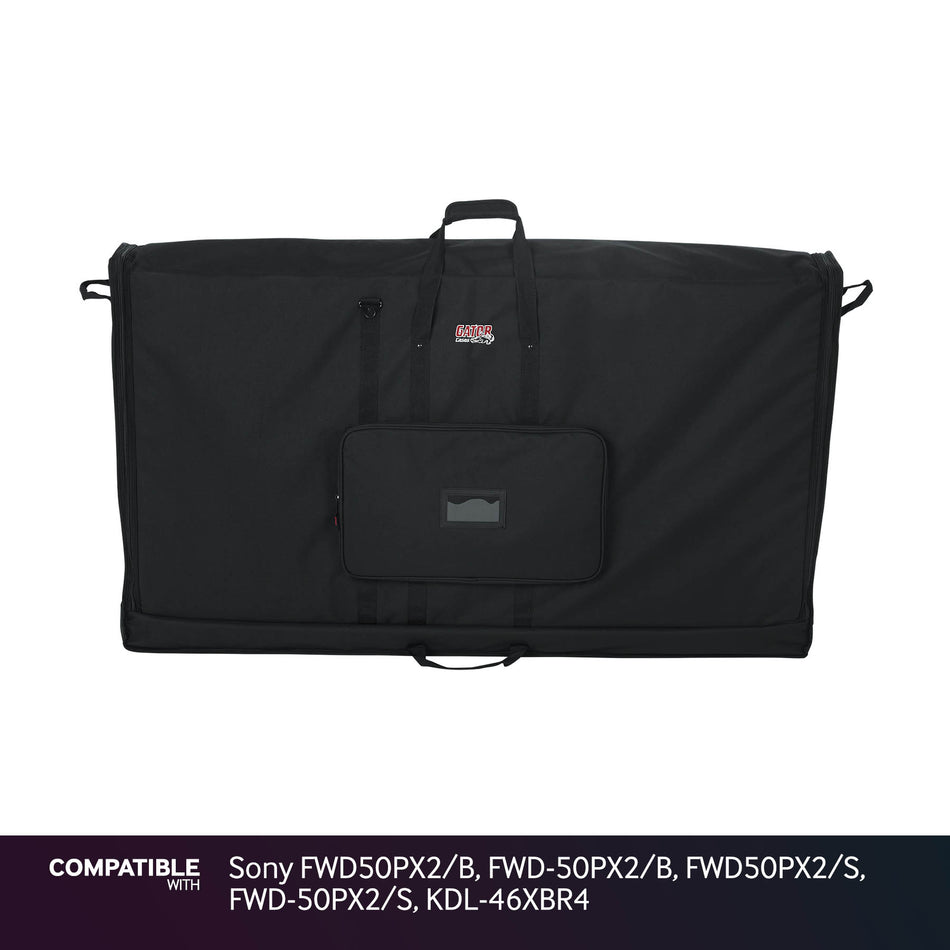 Gator 60" Transport Bag for Sony FWD50PX2/B, FWD-50PX2/B, FWD50PX2/S, FWD-50PX2/S, KDL-46XBR4