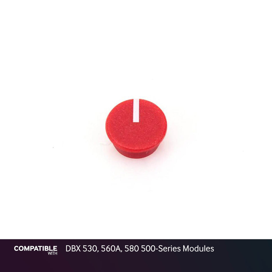 Red Knob Cap with White Indicator Line for DBX 530, 560A, 580 500-Series Modules