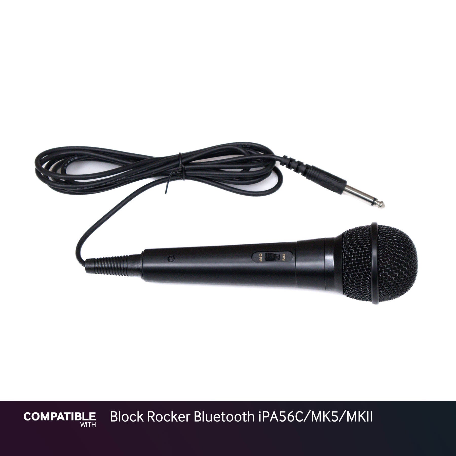 ION Microphone with 1/4" Cable for Block Rocker Bluetooth iPA56C/MK5/MKII