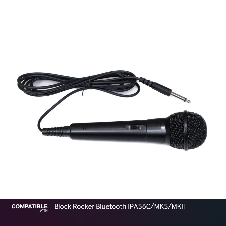 ION Microphone with 1/4" Cable for Block Rocker Bluetooth iPA56C/MK5/MKII