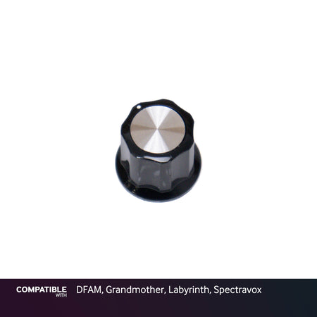 Moog Silver-Face Knob with Dot for DFAM, Grandmother, Labyrinth, Spectravox