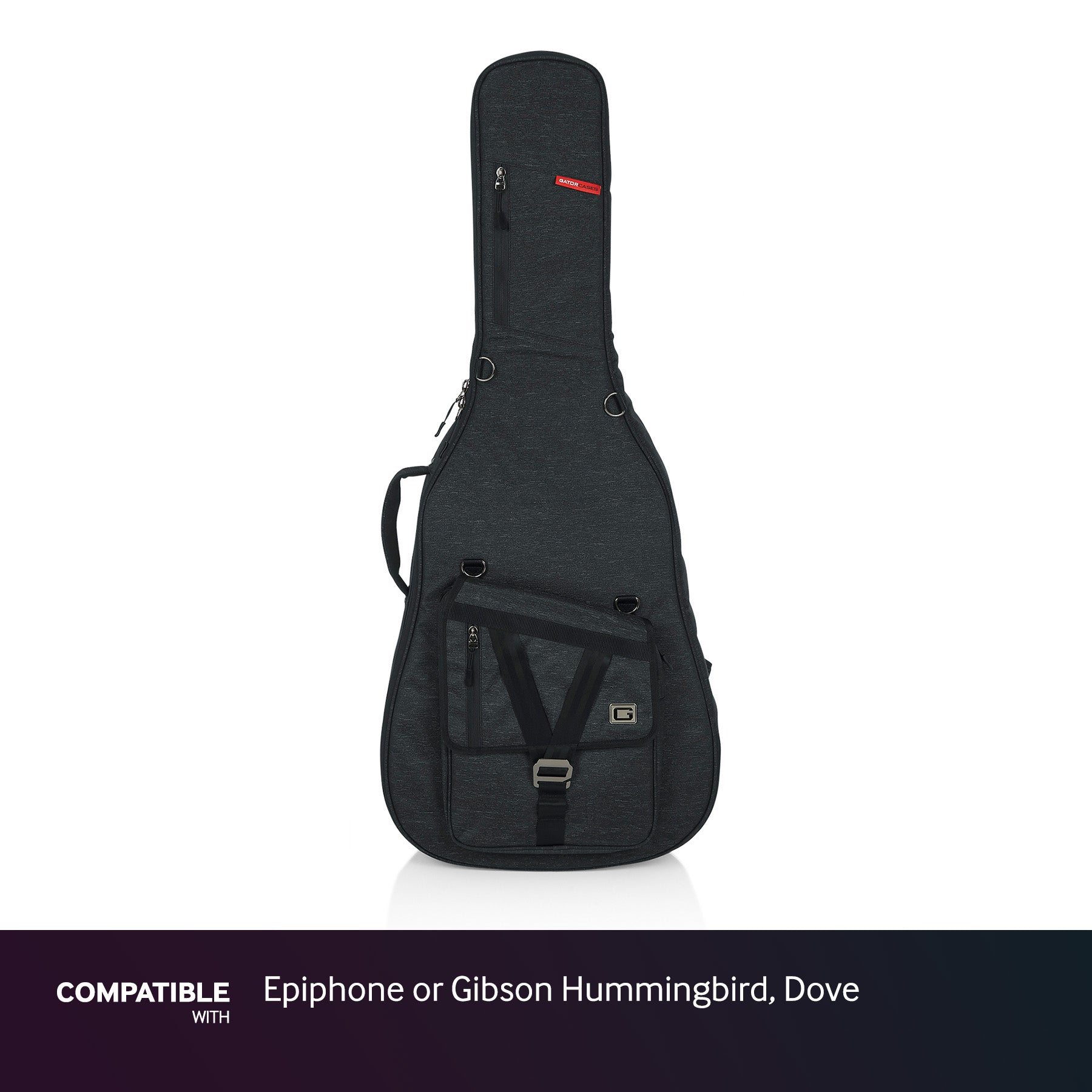 Gator Black Jumbo Gig Bag fits Epiphone or Gibson Hummingbird