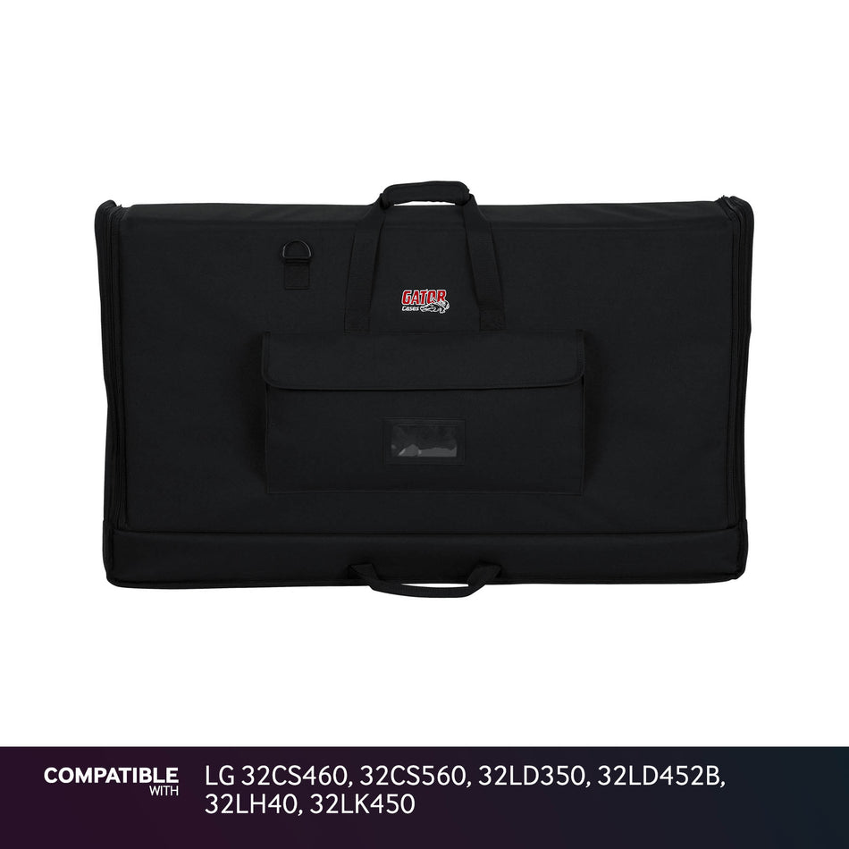 Gator LCD Screen Gig Bag for LG 32CS460, 32CS560, 32LD350, 32LD452B, 32LH40, 32LK450