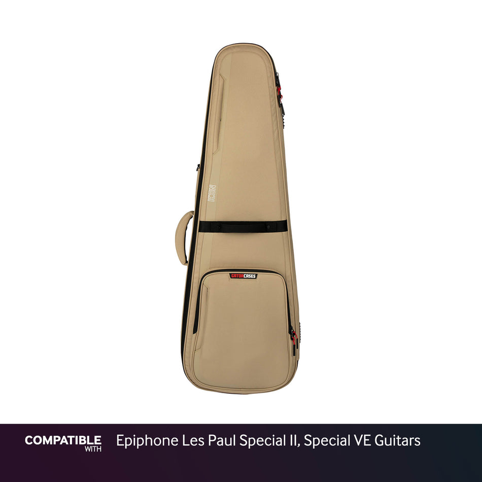 Gator Tan ICON Case for Epiphone Les Paul Special II, Special VE Guitars