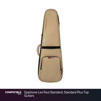 Gator Tan ICON Case for Epiphone Les Paul Standard, Standard Plus Top Guitars