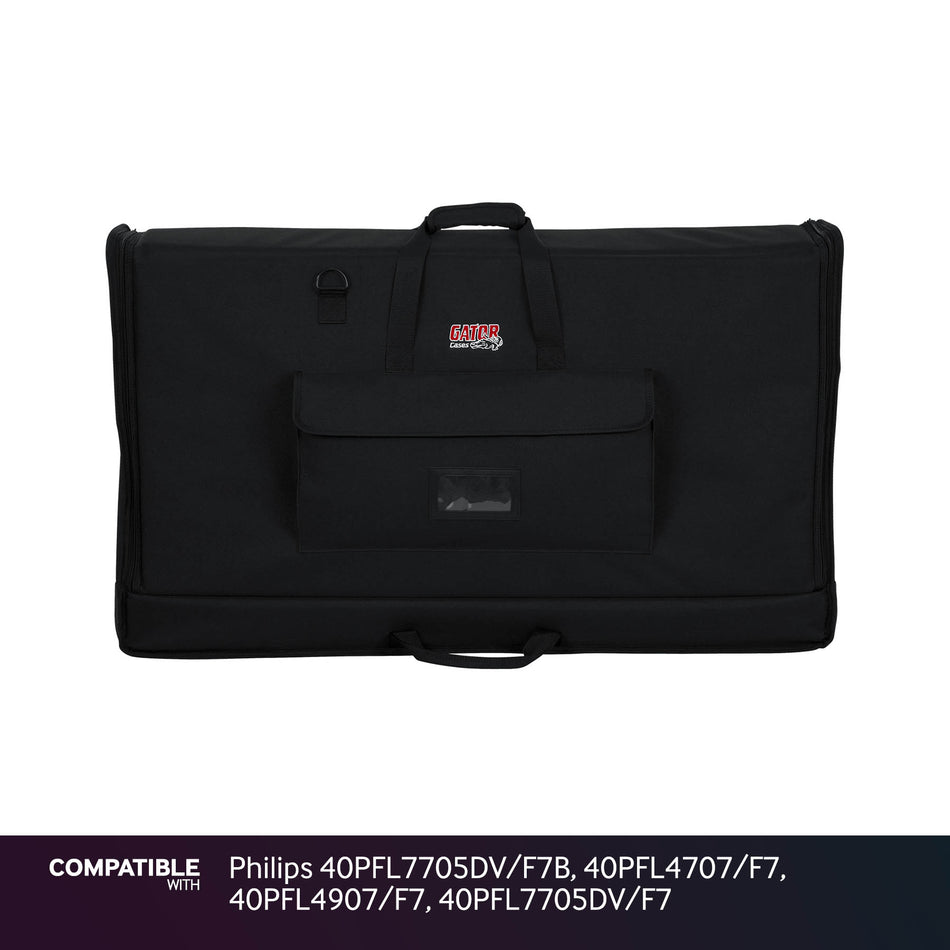 Gator LCD Screen Gig Bag for Philips 40PFL7705DV/F7B, 40PFL4707/F7, 40PFL4907/F7, 40PFL7705DV/F7