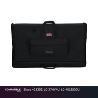 Gator LCD Screen Gig Bag for Sharp 43S305, LC-37HV4U, LC-40LE830U