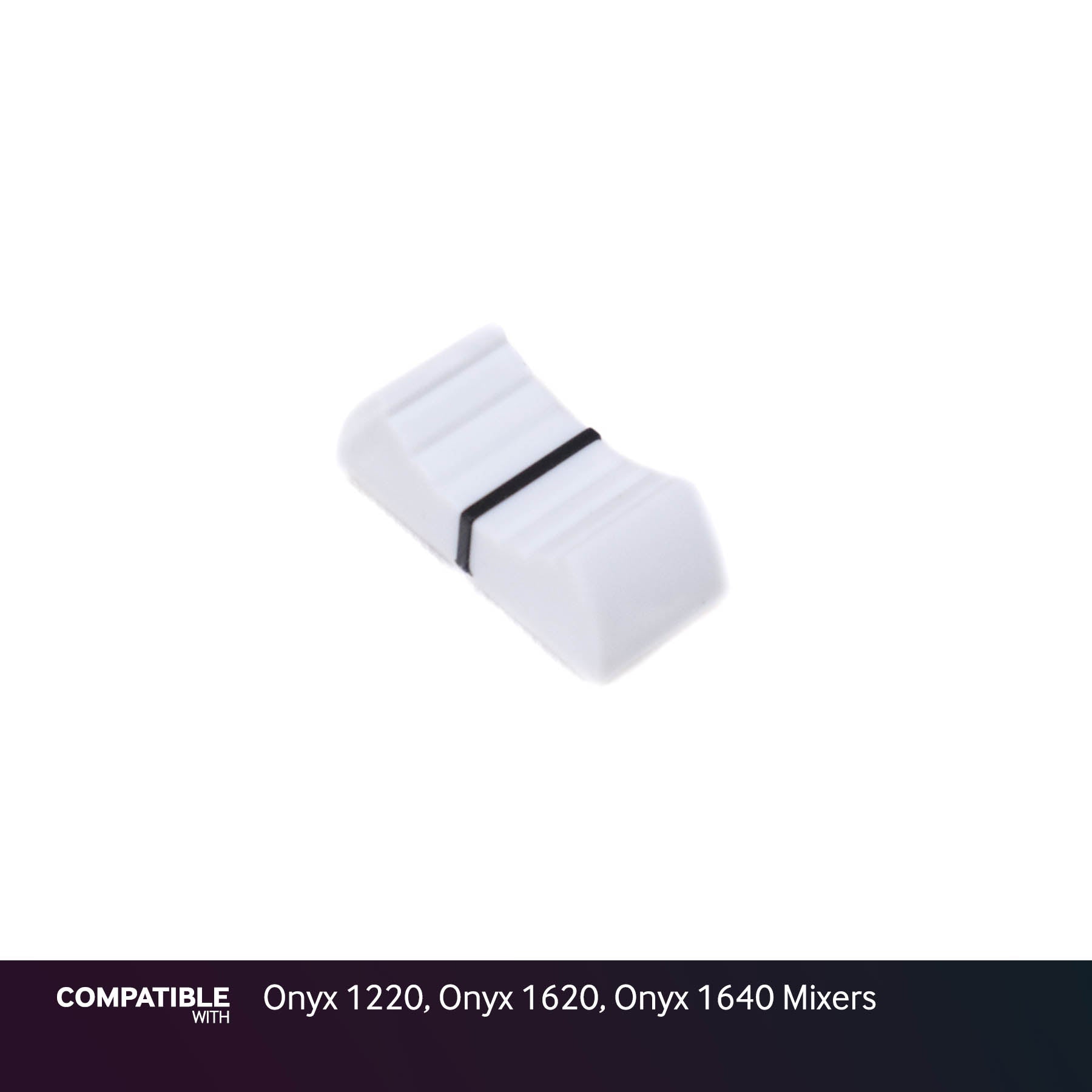Mackie White Fader Cap with Black Line for Onyx 1220, Onyx 1620, Onyx 1640 Mixers