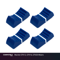 Set of 4 Blue Group Fader Caps for Mackie CFX12, CFX16, CFX20 Mixers