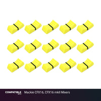 Set of 15 Yellow Fader Caps for Mackie CFX16, CFX16 mkII Mixers