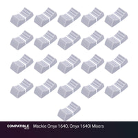 Set of 21 Light Gray Fader Caps for Mackie Onyx 1640, Onyx 1640i Mixers